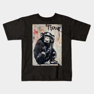 Banksy Graffiti monkey Kids T-Shirt